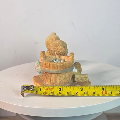 Vintage Cherished Teddies Figurines "Joshua Love Repairs All" & "Arthur August" Collectible Bears