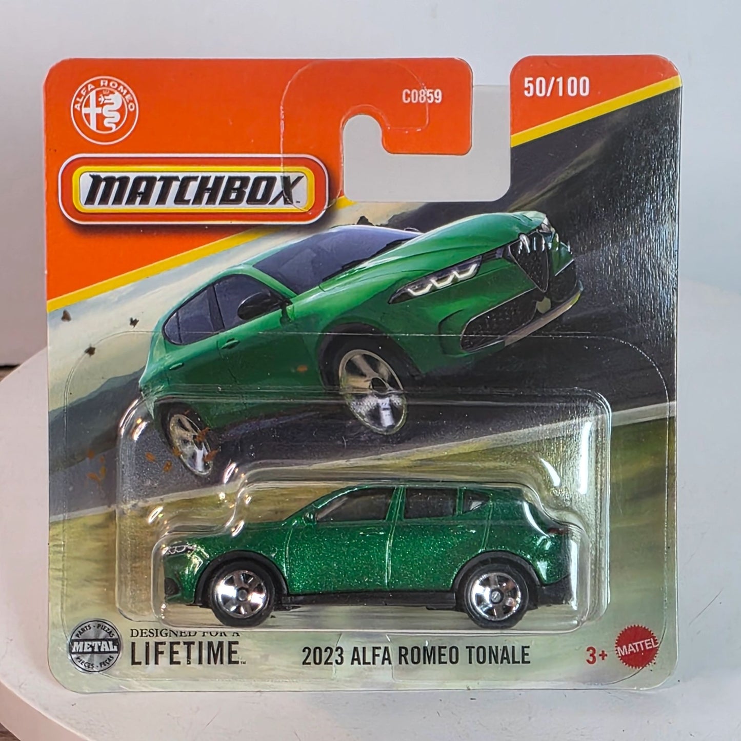 Matchbox 2023 Alfa Romeo Tonale Green Die-Cast Car Short Card