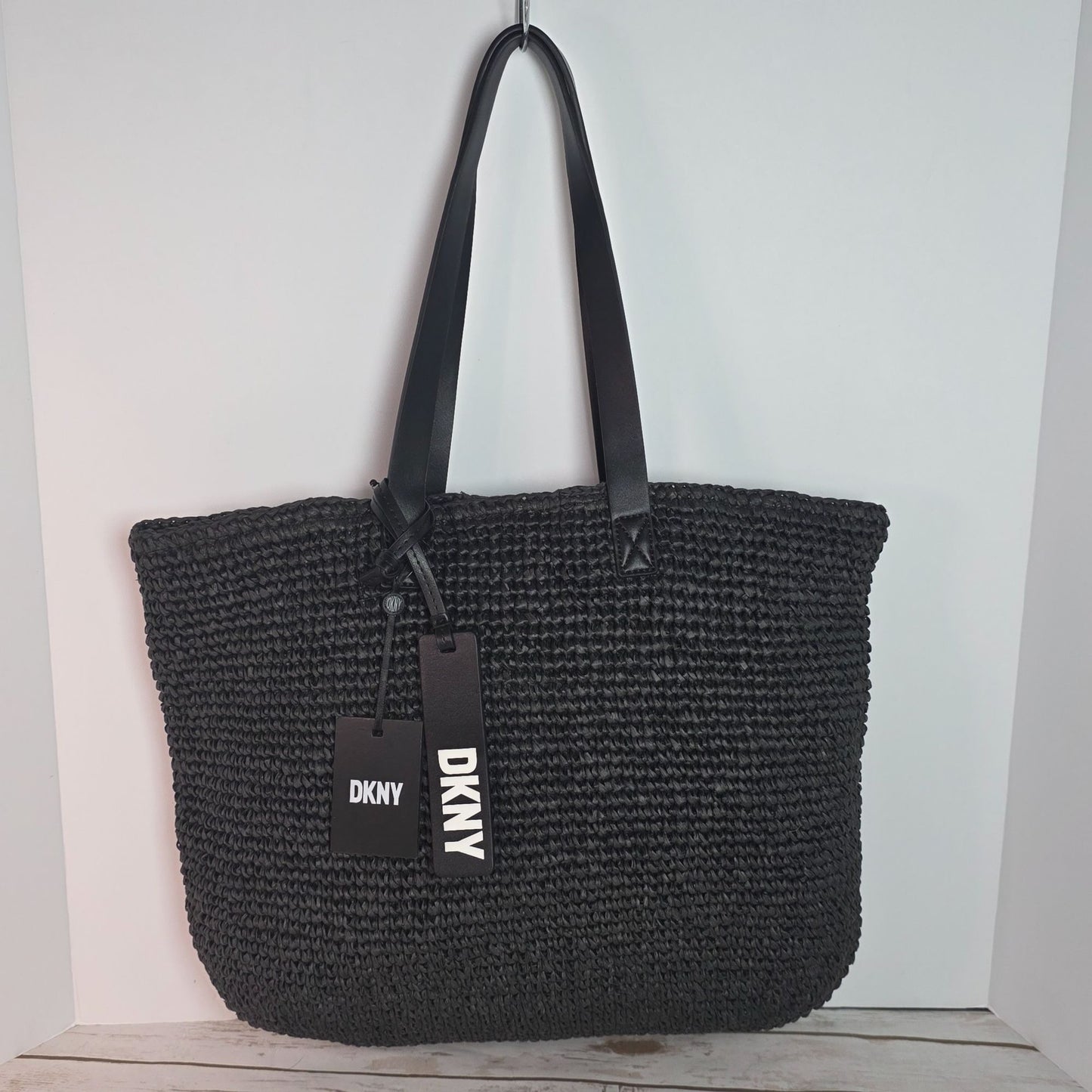 DKNY Black Cali Tote Bag With Leather Straps