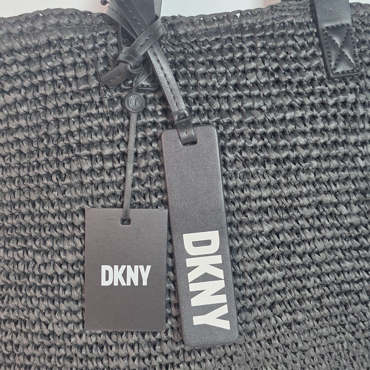 DKNY Black Cali Tote Bag With Leather Straps