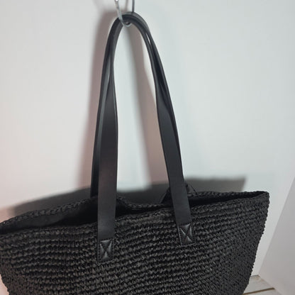 DKNY Black Cali Tote Bag With Leather Straps