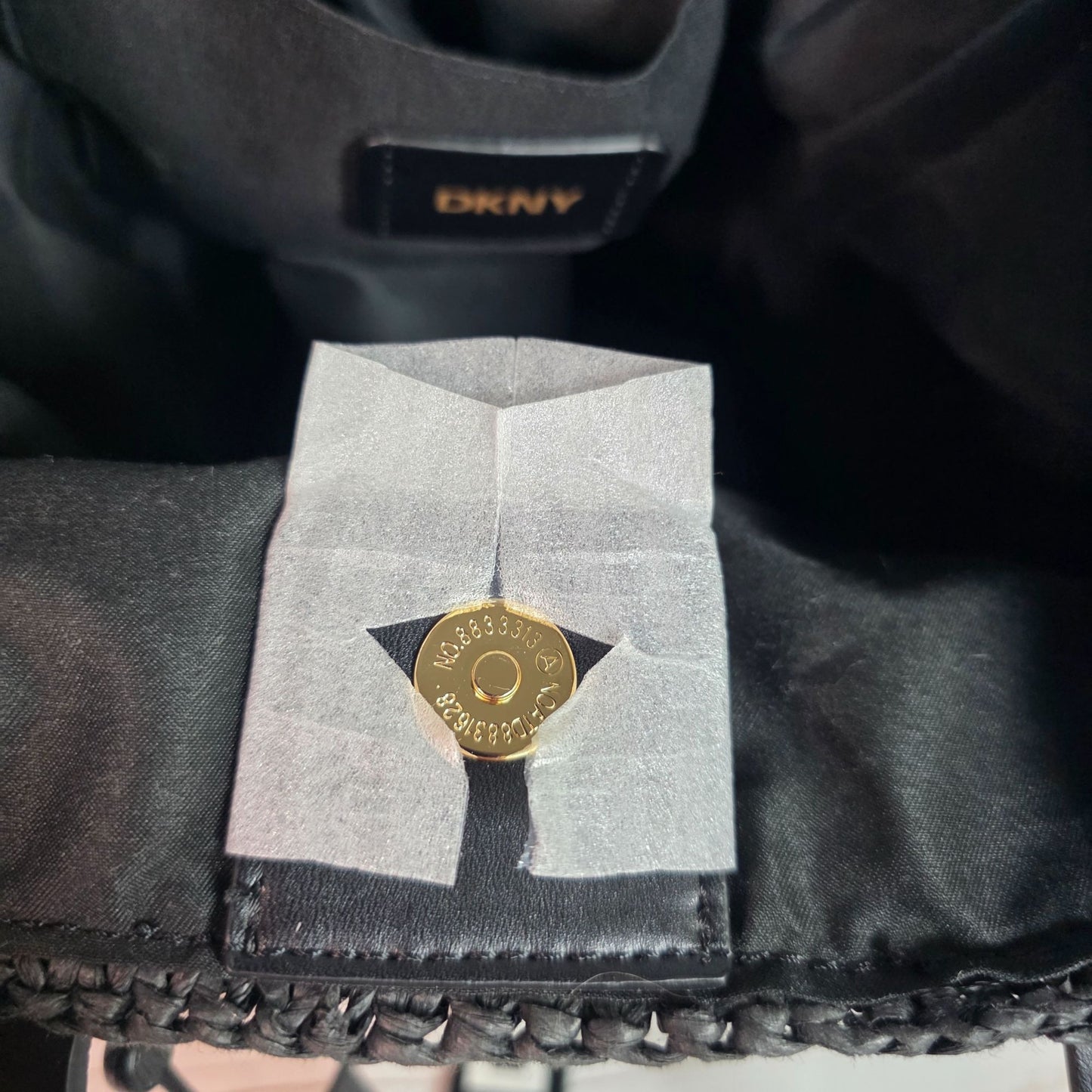 DKNY Black Cali Tote Bag With Leather Straps