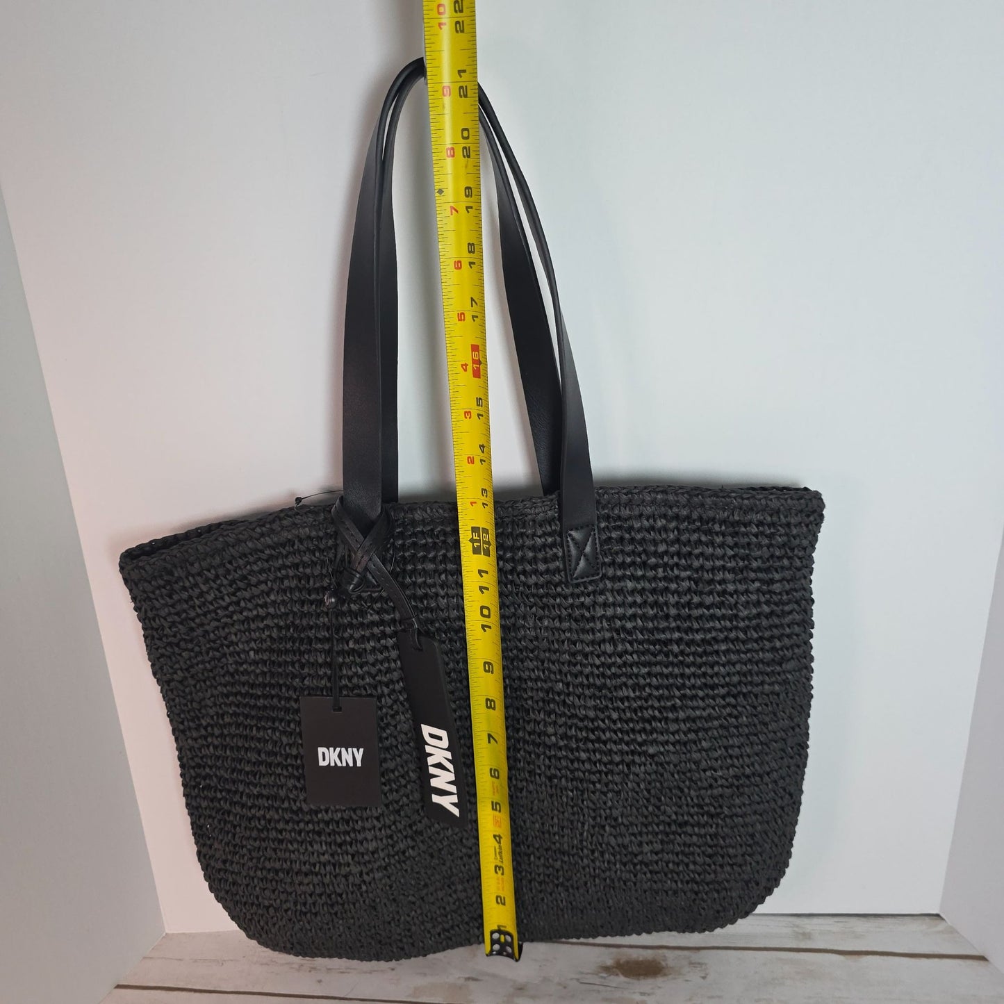 DKNY Black Cali Tote Bag With Leather Straps