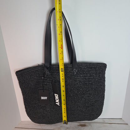 DKNY Black Cali Tote Bag With Leather Straps
