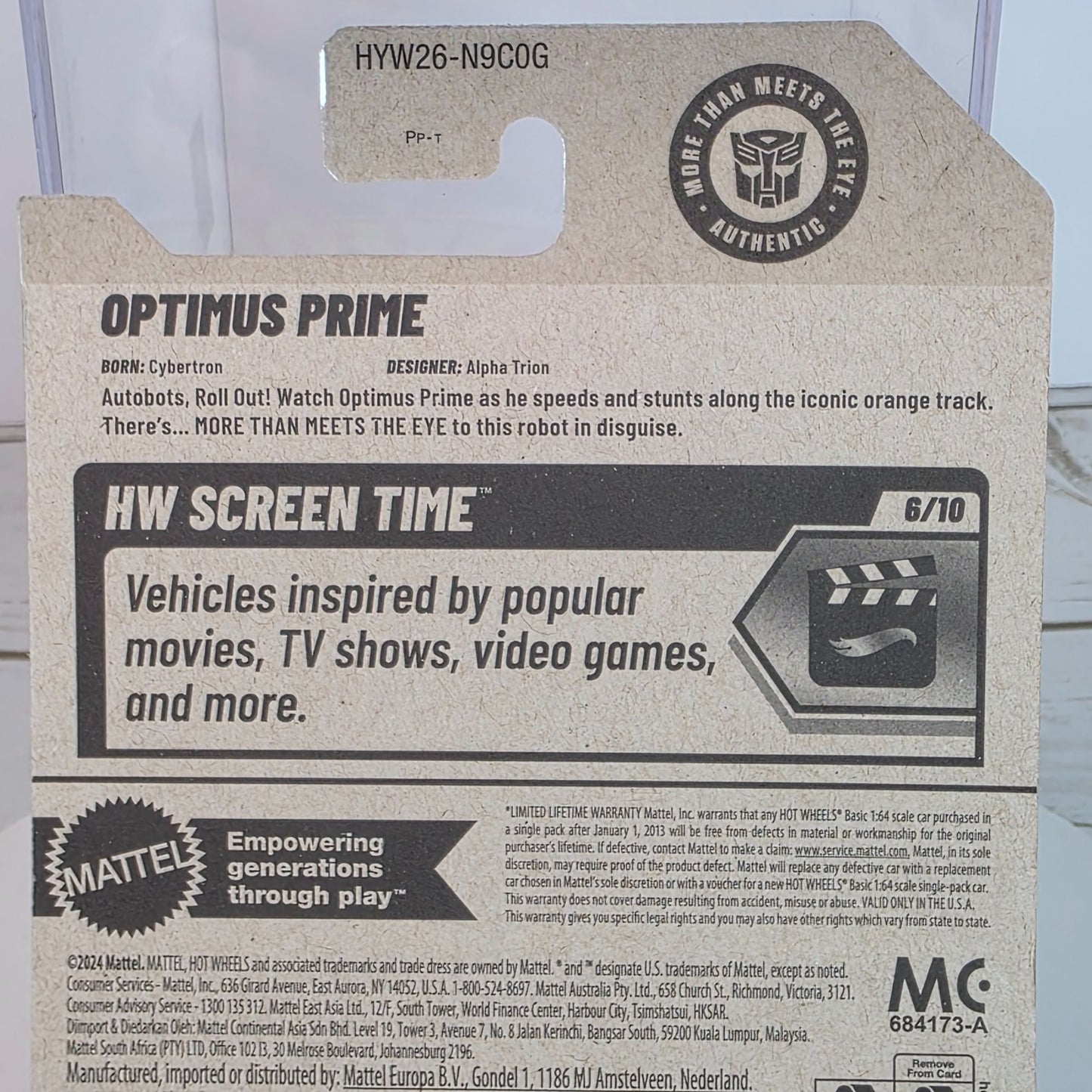 Hot Wheels Transformers Optimus Prime Die-Cast Truck 104/250 New For 2025