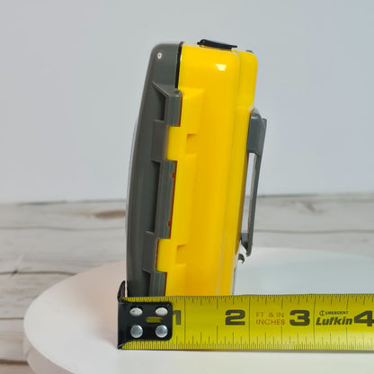 Sports By GPX Cassette Personal Stereo Walkman Style Yellow/Gray Lightweight Portable Music Player With Belt Clip