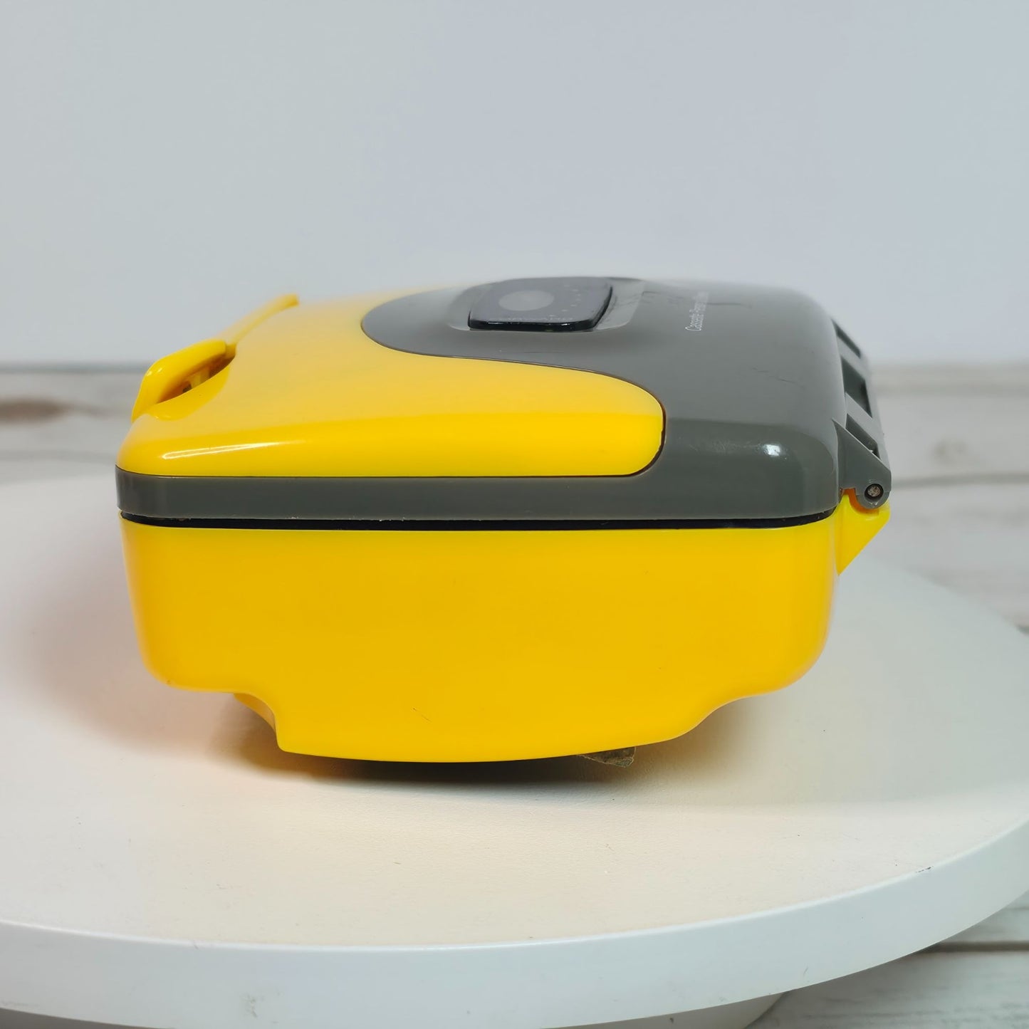 Sports By GPX Cassette Personal Stereo Walkman Style Yellow/Gray Lightweight Portable Music Player With Belt Clip