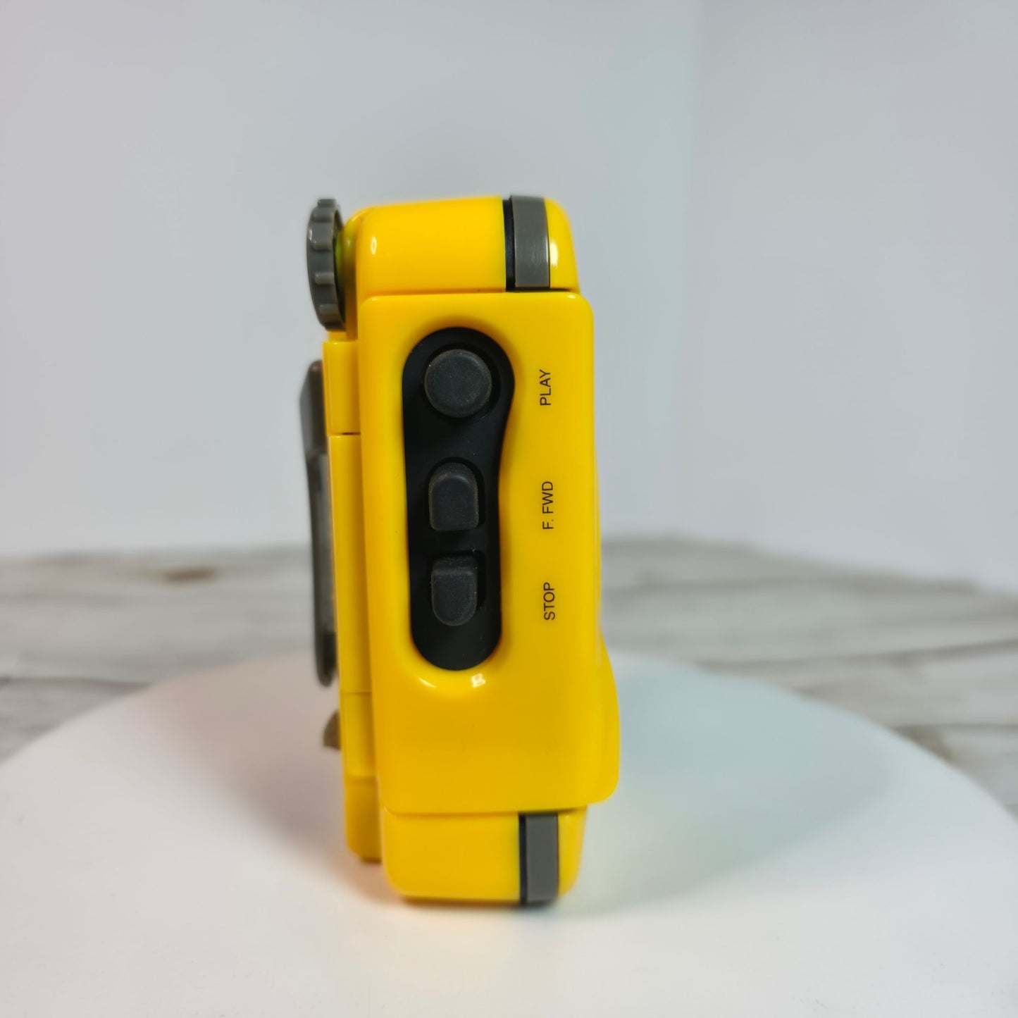 Sports By GPX Cassette Personal Stereo Walkman Style Yellow/Gray Lightweight Portable Music Player With Belt Clip