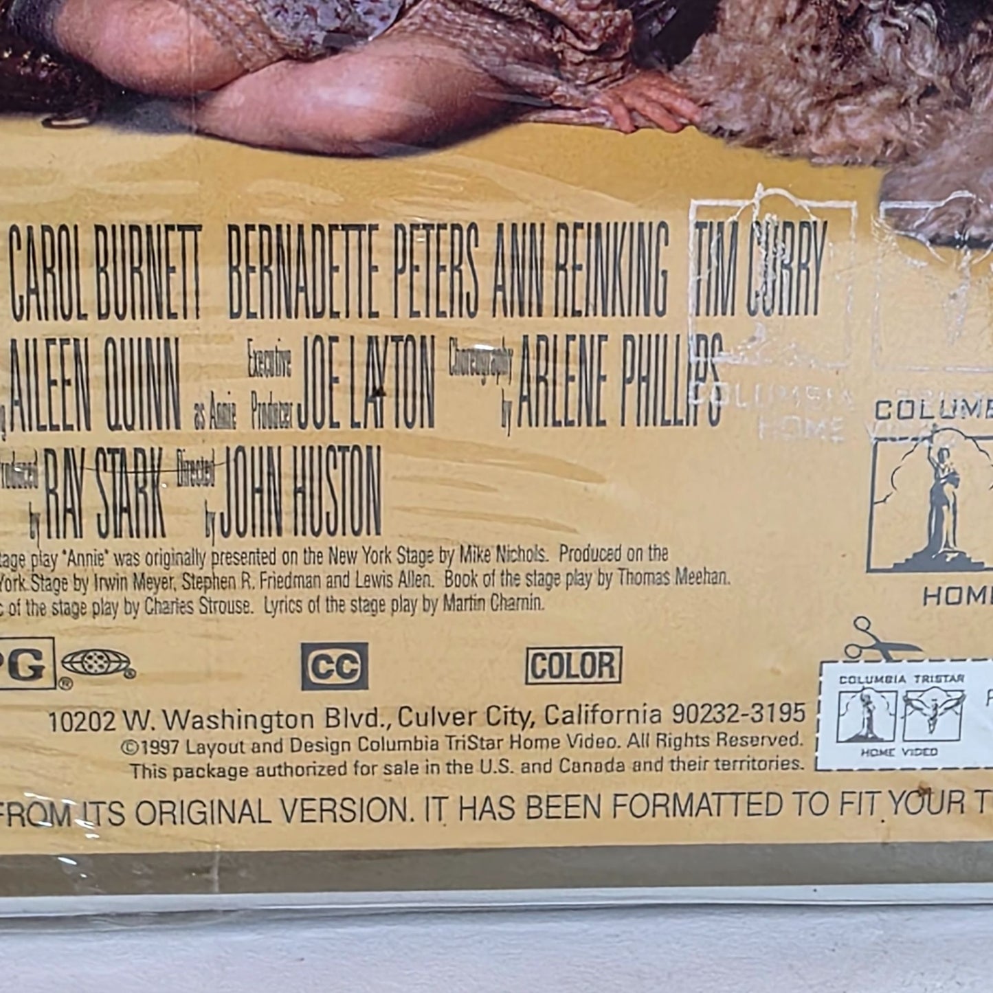 Annie Broadway Tribute Edition VHS Tape - Columbia Tristar Family Collection