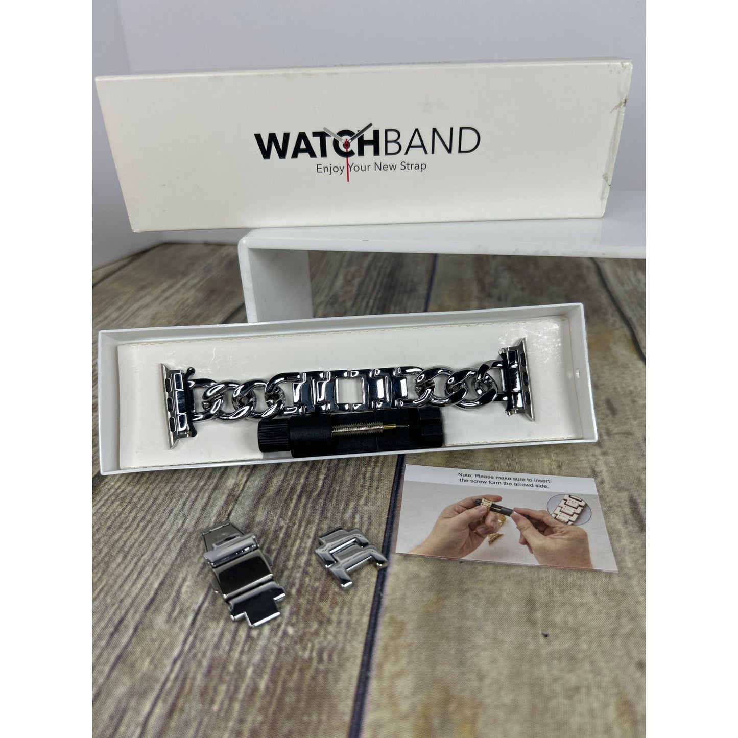 Luxury Stainless Steel Watch Band For Apple Watch 38/40mm & 42/44mm Series 1-5 SE 6/7/8 & Ultra Adjustable Links