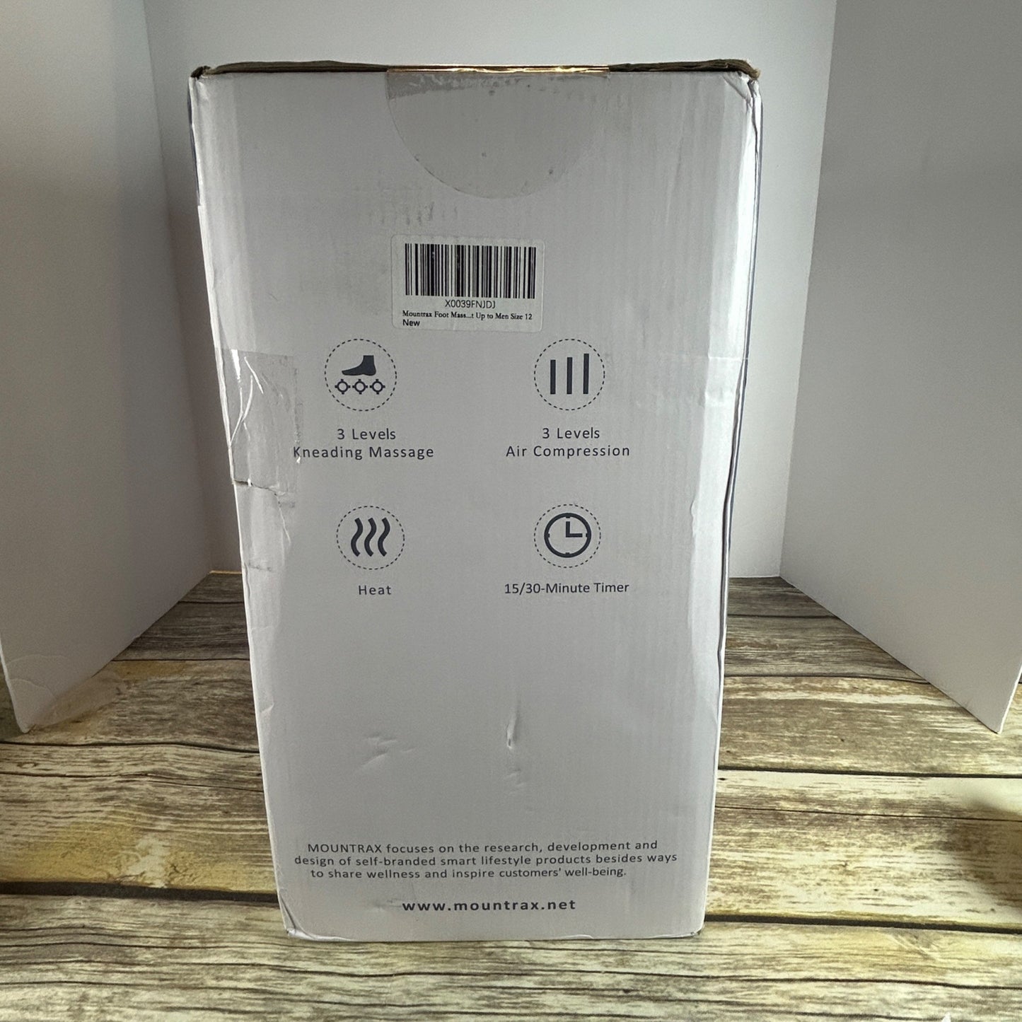 Mountrax Foot Massager W/ Remote Control - Kneading Shiatsu Heat & Timer - Black - Fits Up To Size 12 Feet