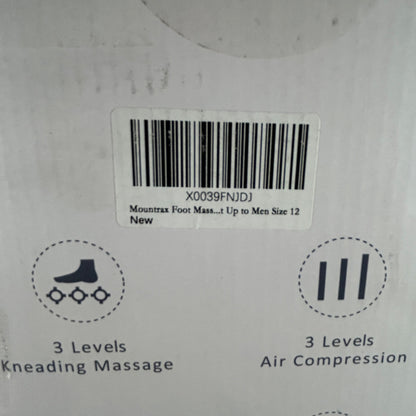 Mountrax Foot Massager W/ Remote Control - Kneading Shiatsu Heat & Timer - Black - Fits Up To Size 12 Feet