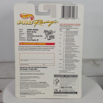 Hot Wheels Pro Racing Pennzoil Johnny Benson 1997 Die-Cast Car