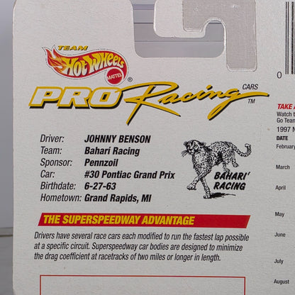 Hot Wheels Pro Racing Pennzoil Johnny Benson 1997 Die-Cast Car