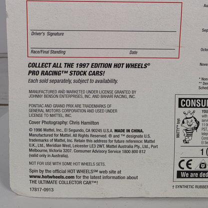 Hot Wheels Pro Racing Pennzoil Johnny Benson 1997 Die-Cast Car