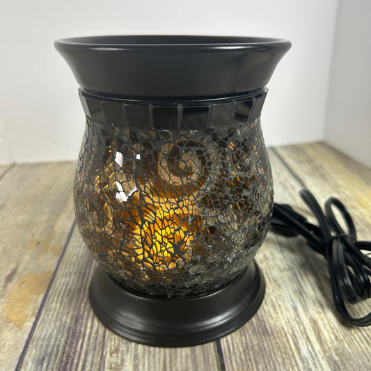 Black Mosaic Electric Wax Warmer Burner By PartyLite