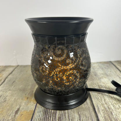 Black Mosaic Electric Wax Warmer Burner By PartyLite