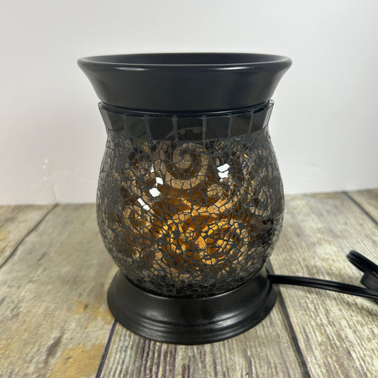 Black Mosaic Electric Wax Warmer Burner By PartyLite