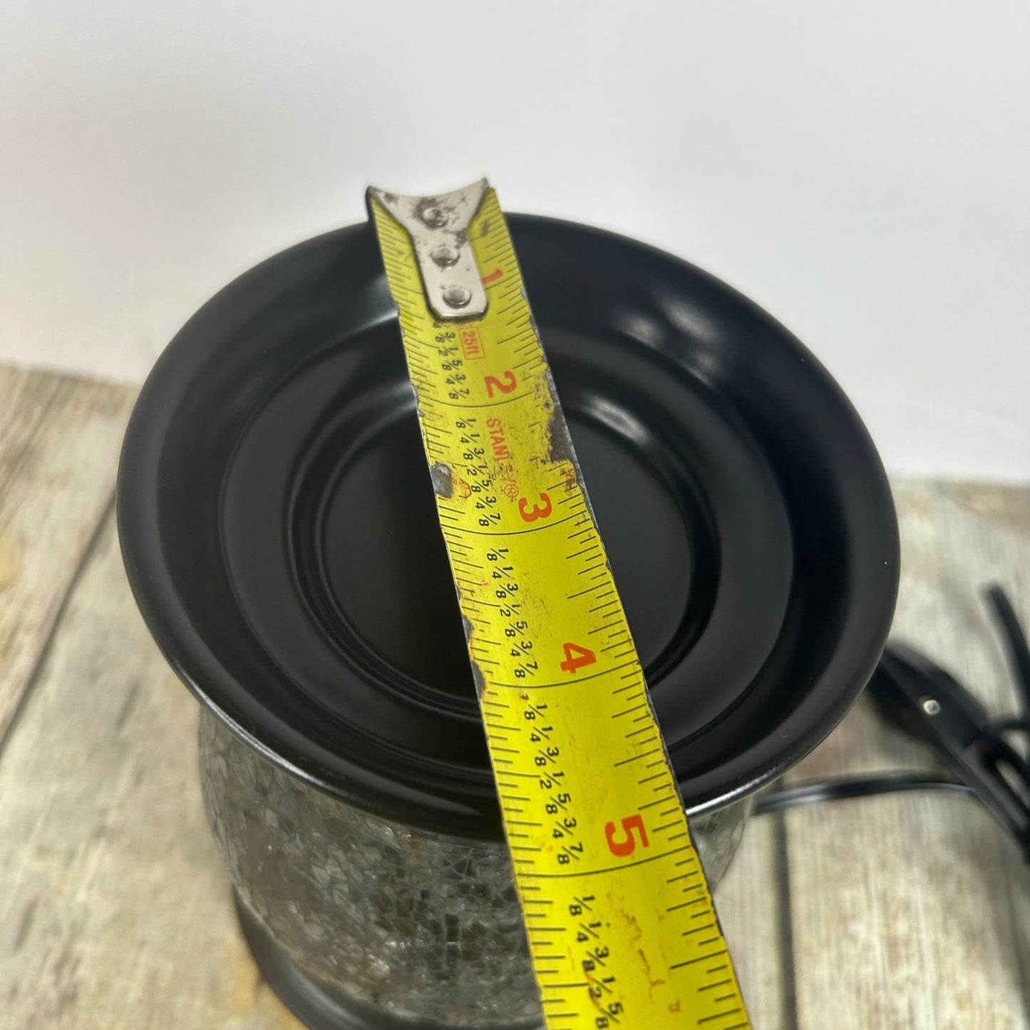 Black Mosaic Electric Wax Warmer Burner By PartyLite