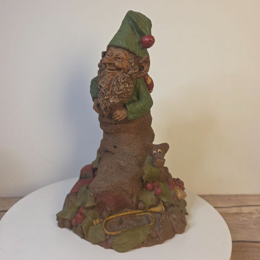 Tom Clark Yule Christmas Gnome Figurine 1984 Signed Cairn #1048 Rustic Holiday Decor
