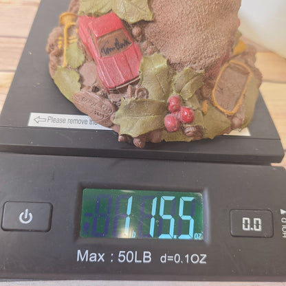 Tom Clark Yule Christmas Gnome Figurine 1984 Signed Cairn #1048 Rustic Holiday Decor