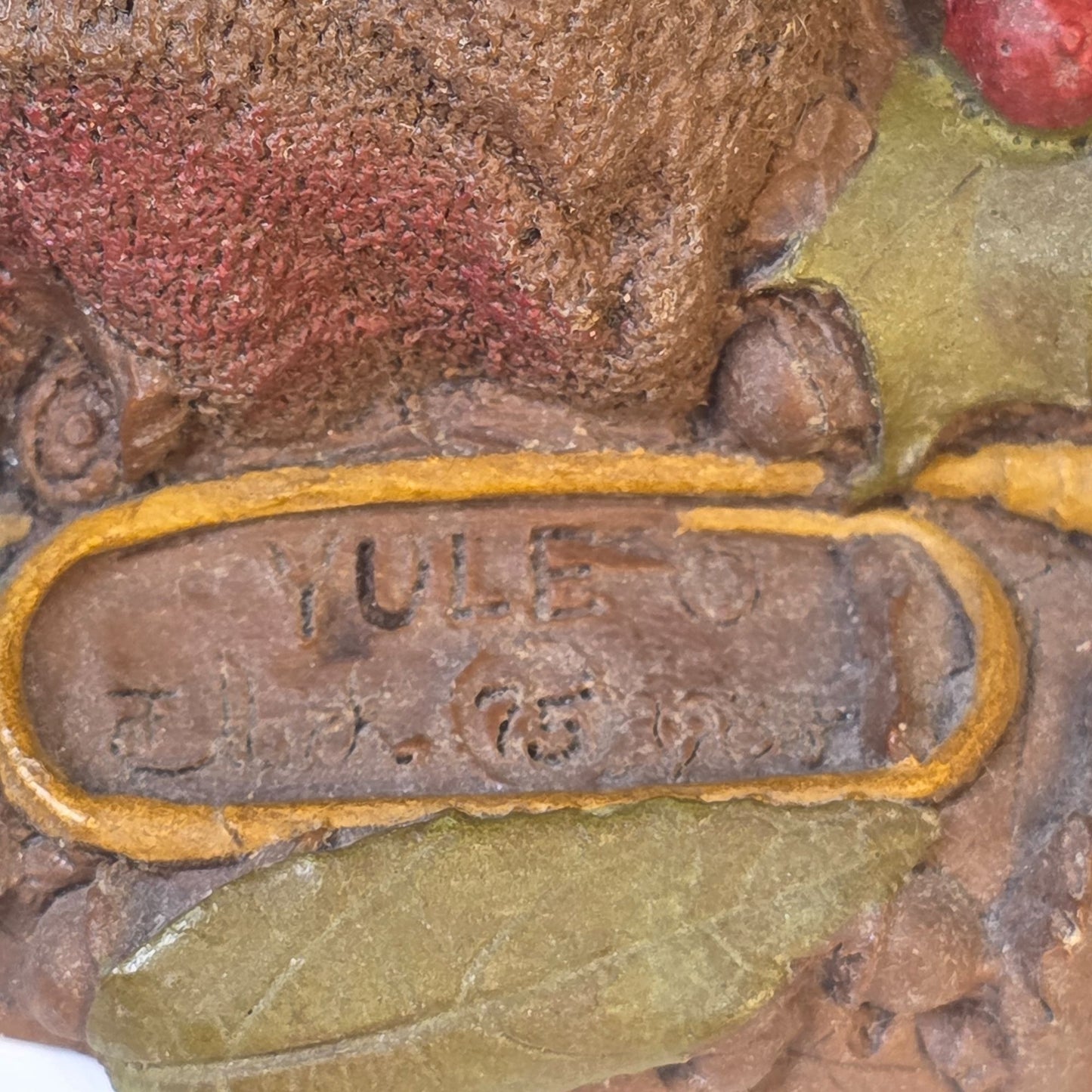 Tom Clark Yule Christmas Gnome Figurine 1984 Signed Cairn #1048 Rustic Holiday Decor