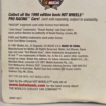Hot Wheels Pro Racing 1998 Preview Edition Chad Little #97 Die-Cast Car