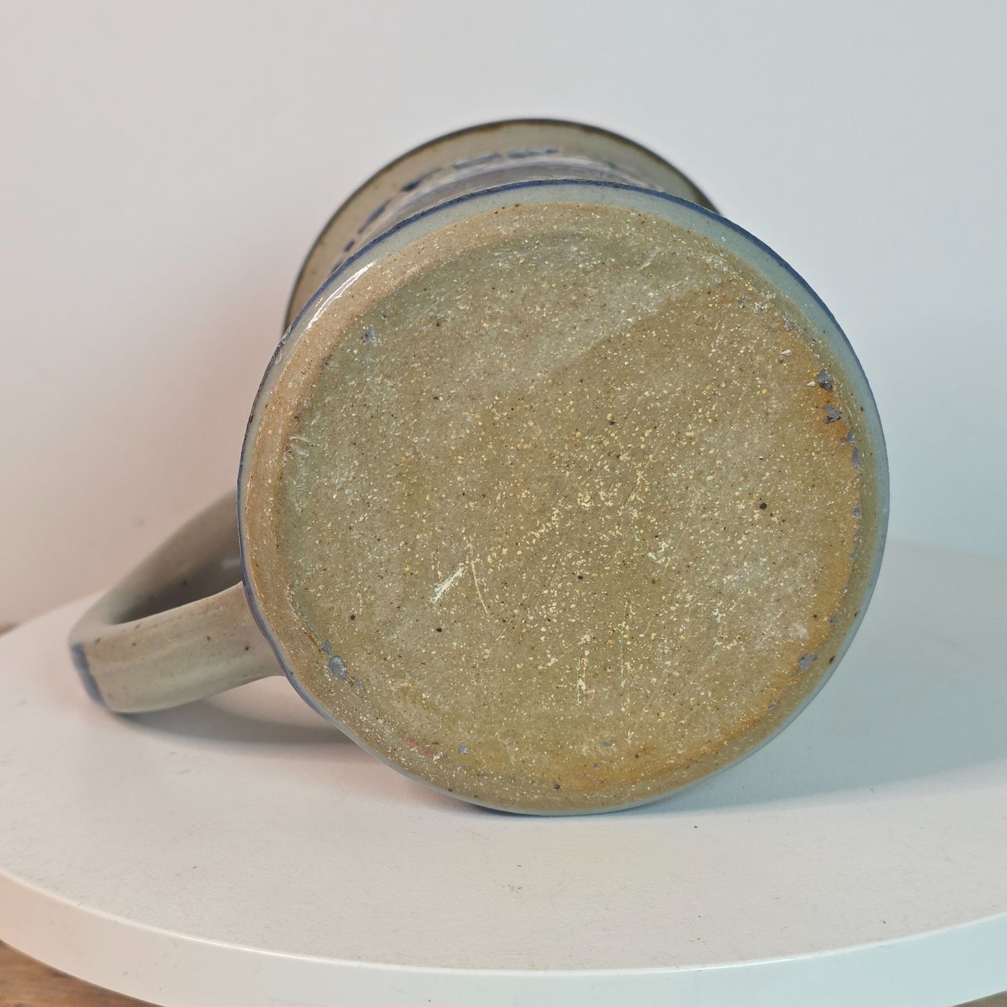 Hunters Run 2002 Blue Horse Stoneware Mug By Dan Harvey