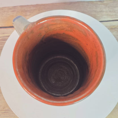 Hunters Run 2002 Blue Horse Stoneware Mug By Dan Harvey