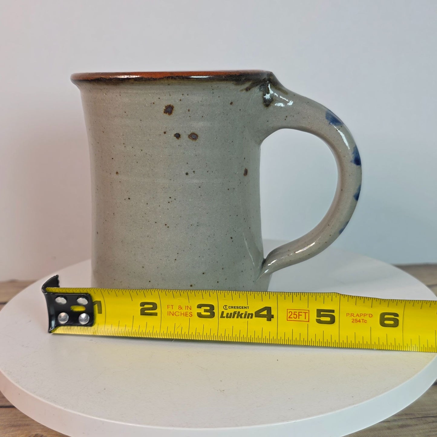 Hunters Run 2002 Blue Horse Stoneware Mug By Dan Harvey