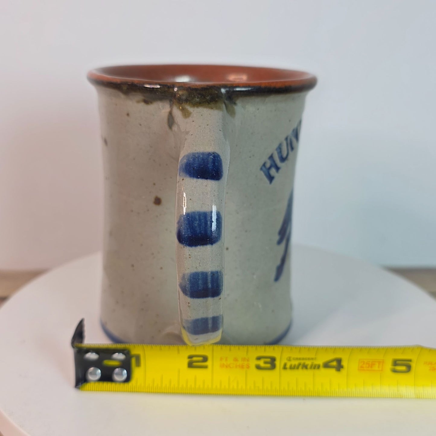 Hunters Run 2002 Blue Horse Stoneware Mug By Dan Harvey