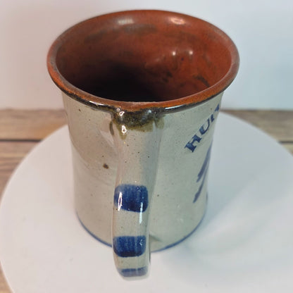 Hunters Run 2002 Blue Horse Stoneware Mug By Dan Harvey