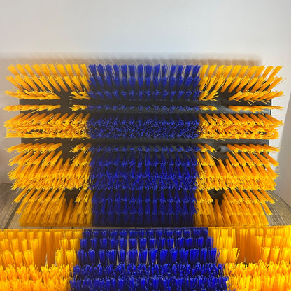 Farm Animals Grooming & Scratching Brushes With Hardware Yellow & Blue 2 pieces