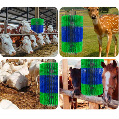 Farm Animals Grooming & Scratching Brushes With Hardware Yellow & Blue 2 pieces
