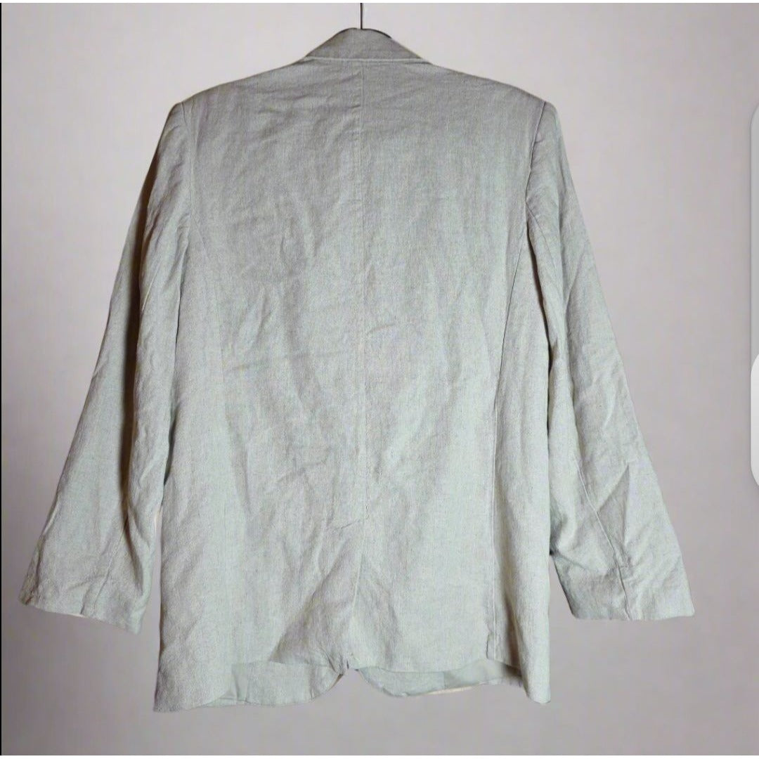 NWT New A New Day Womens Beige Single-Breasted Blazer S Responsible Style Linen Blend