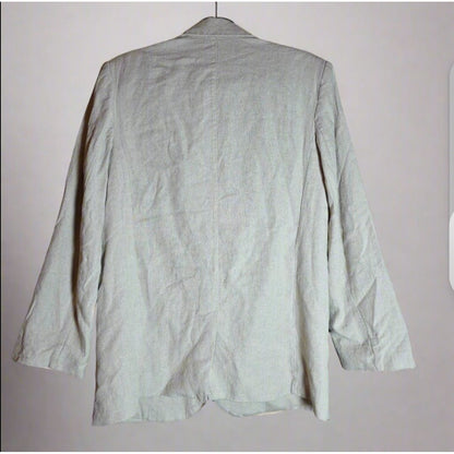 NWT New A New Day Womens Beige Single-Breasted Blazer S Responsible Style Linen Blend
