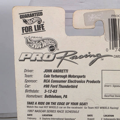 Hot Wheels 1997 John Andretti RCA Pro Racing Die-Cast Car