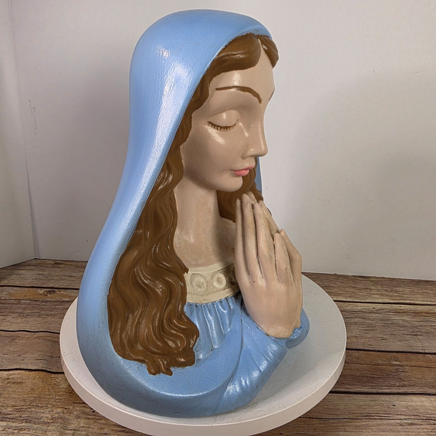 Vintage Virgin Mary Ceramic Bust Statue