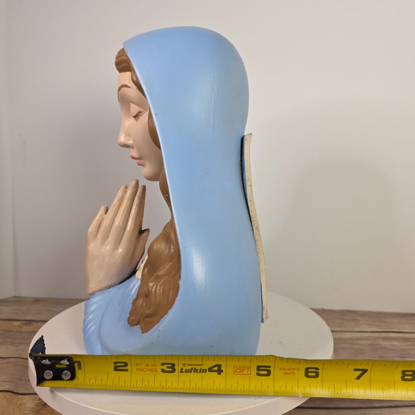 Vintage Virgin Mary Ceramic Bust Statue