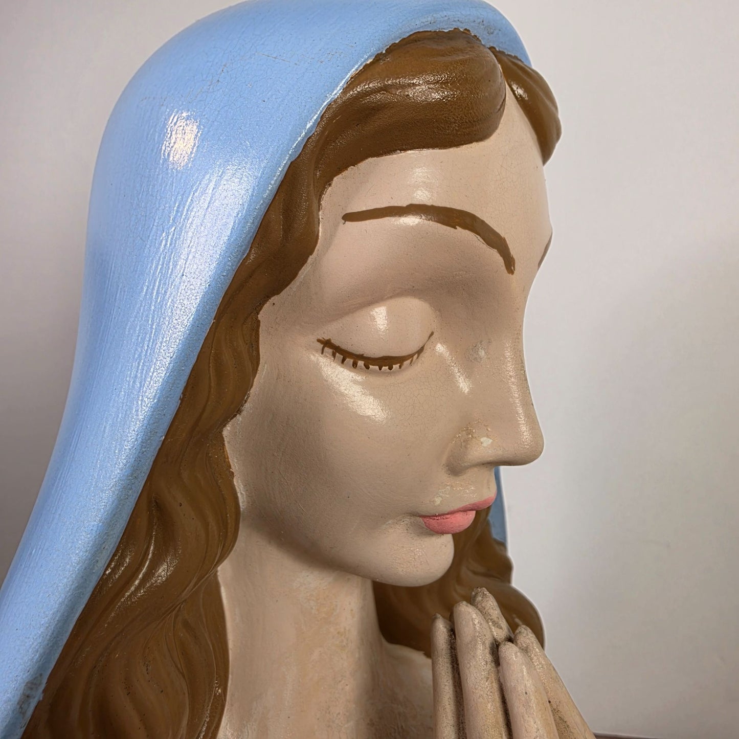 Vintage Virgin Mary Ceramic Bust Statue