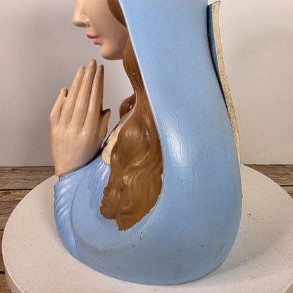 Vintage Virgin Mary Ceramic Bust Statue