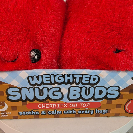 Weighted Snug Buds Cherries On Top Plush Toy 2.2 Lb Pink Sky Stress Relief Sleep Aid For Ages 3+ Soft & Calm Hug Buddy