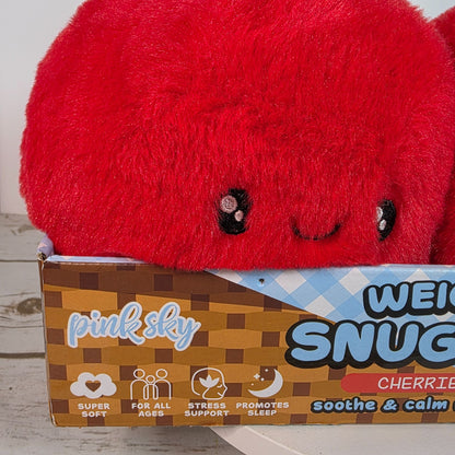 Weighted Snug Buds Cherries On Top Plush Toy 2.2 Lb Pink Sky Stress Relief Sleep Aid For Ages 3+ Soft & Calm Hug Buddy