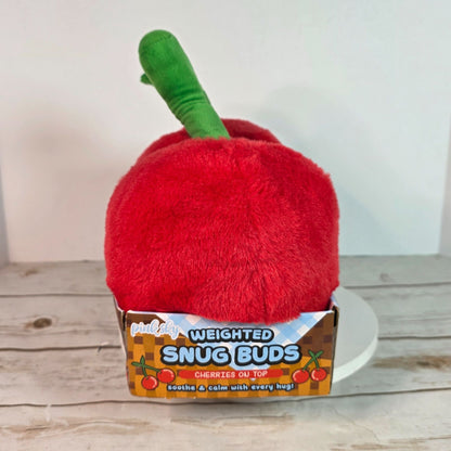 Weighted Snug Buds Cherries On Top Plush Toy 2.2 Lb Pink Sky Stress Relief Sleep Aid For Ages 3+ Soft & Calm Hug Buddy