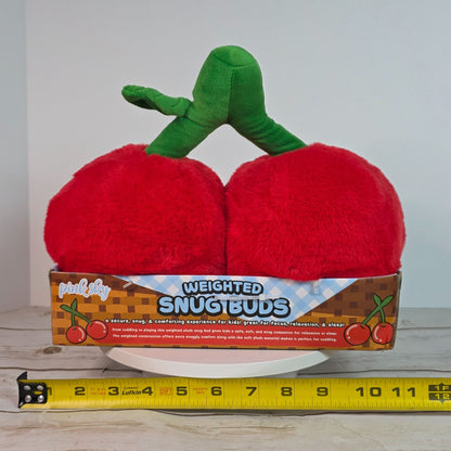 Weighted Snug Buds Cherries On Top Plush Toy 2.2 Lb Pink Sky Stress Relief Sleep Aid For Ages 3+ Soft & Calm Hug Buddy