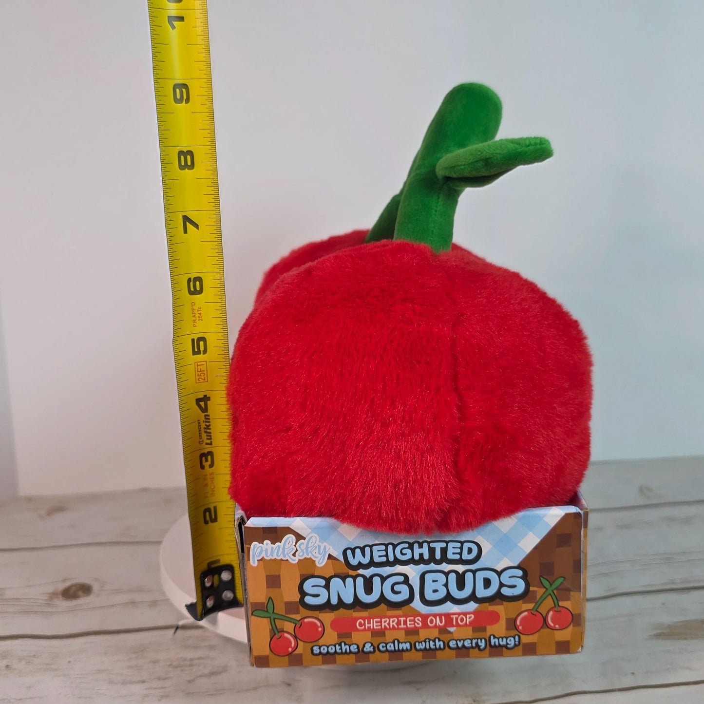 Weighted Snug Buds Cherries On Top Plush Toy 2.2 Lb Pink Sky Stress Relief Sleep Aid For Ages 3+ Soft & Calm Hug Buddy
