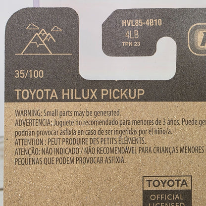 Matchbox Toyota Hilux Pickup Die-Cast Metal Model 35/100 Official Licensed Product 1:64 Scale Blue Collectible Toy Truck