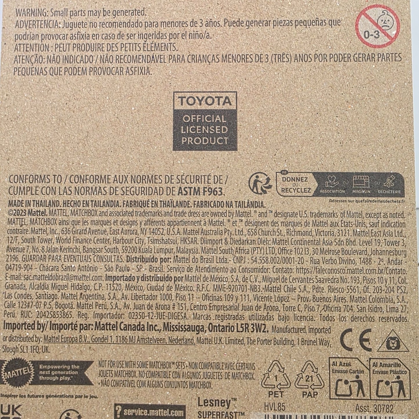 Matchbox Toyota Hilux Pickup Die-Cast Metal Model 35/100 Official Licensed Product 1:64 Scale Blue Collectible Toy Truck