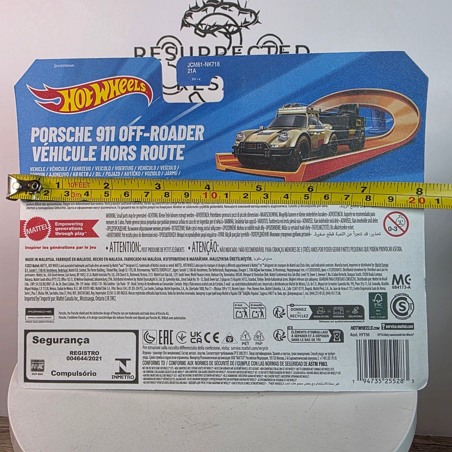 Hot Wheels Porsche 911 Off-Roader & Trailer Track Fleet Set 1:64 Scale Die-Cast Collectible Toy Car