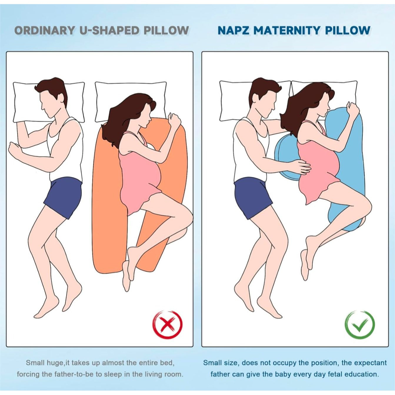 Napz Adjustable Maternity Pillow For Pregnant Women  15° Slope Design  Soft Washable Breathable  Waist & Abdominal Support